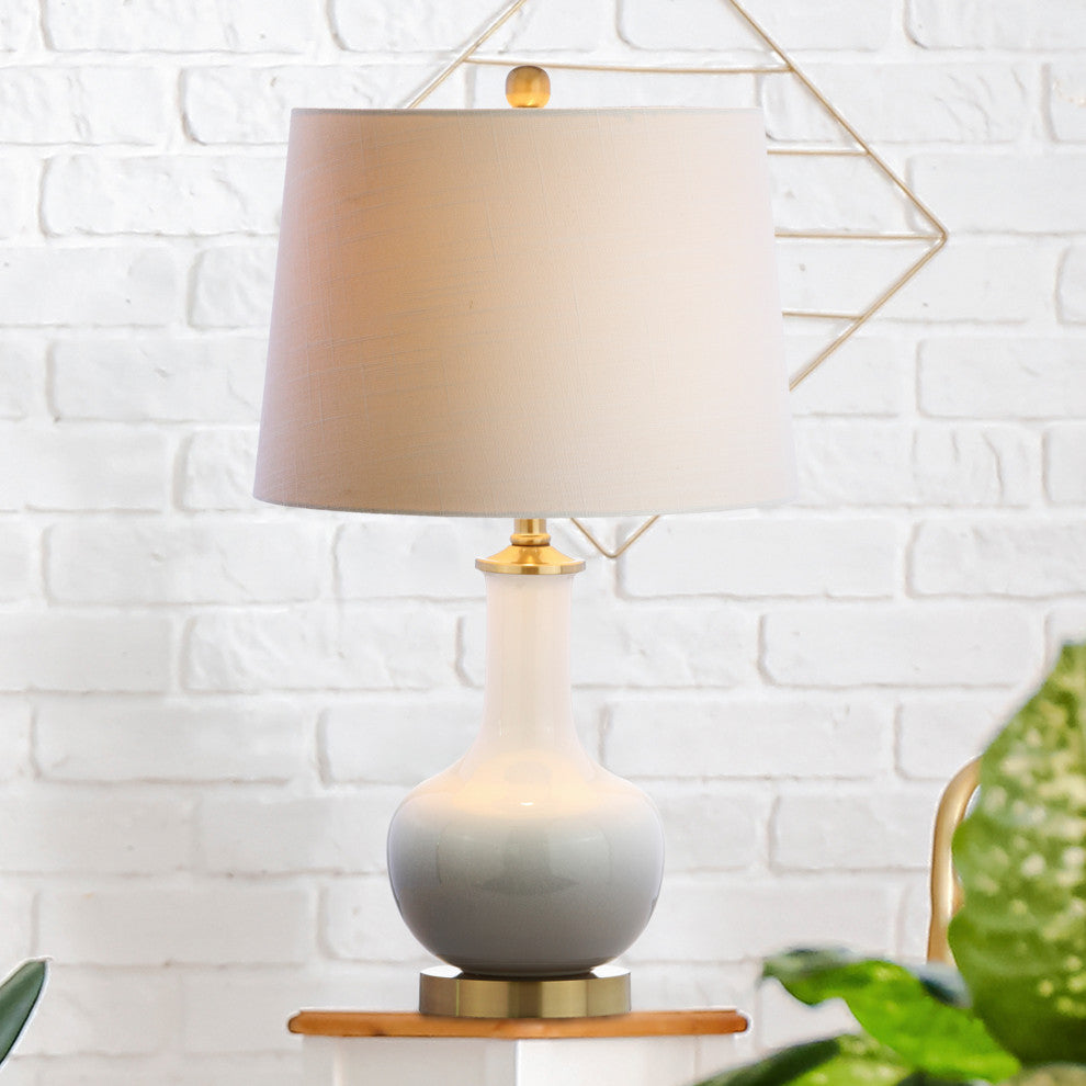 Gradient 25" Ceramic and Brass Table Lamp