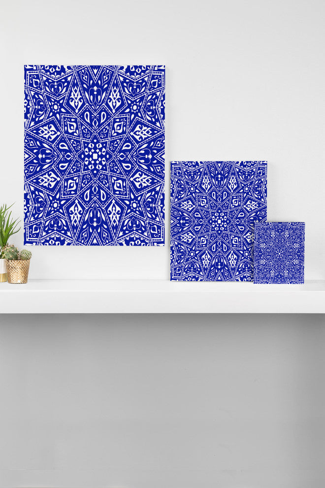 Deny Designs Aimee St Hill Amirah Blue Art Canvas