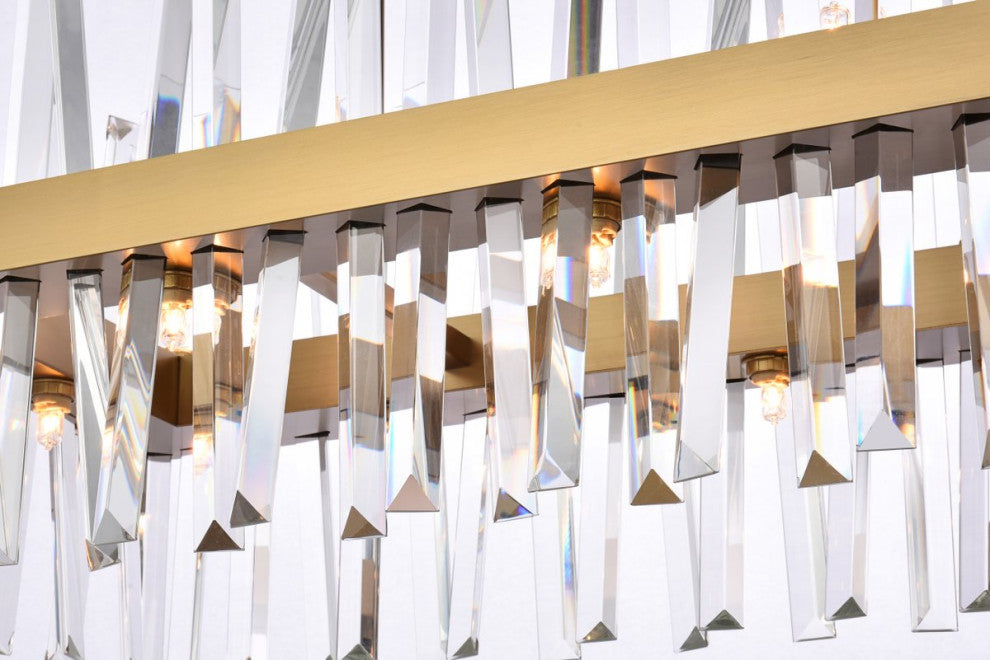 Modern Satin Gold 16-Light Chandelier