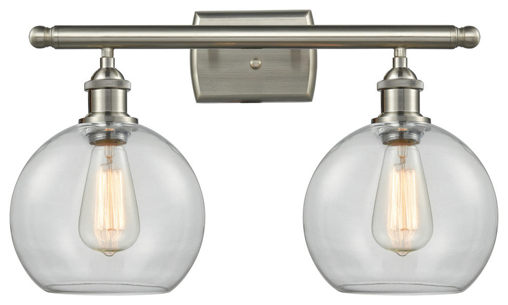 INNOVATIONS LIGHTING 516-2W-SN-G122-LED Athens 2 Light Bath Vanity Light