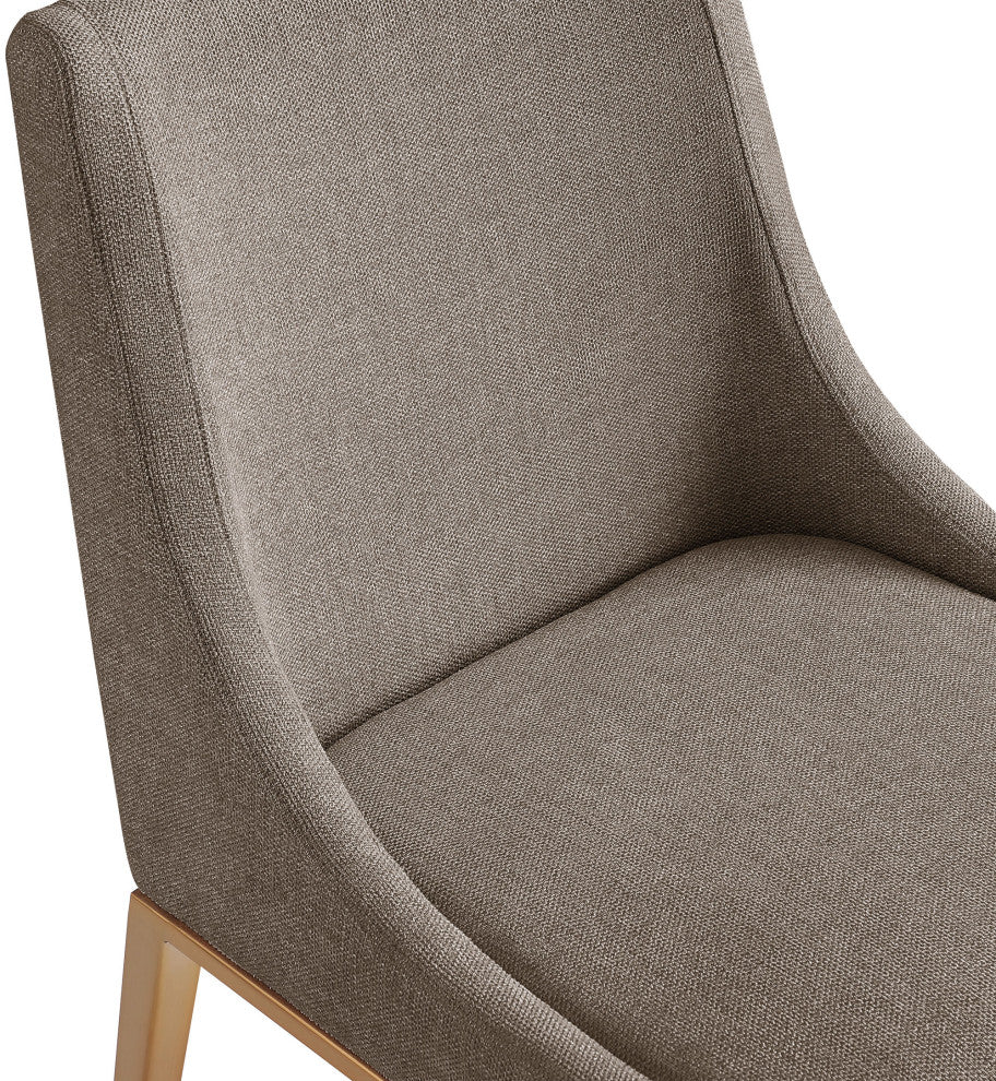 Haines Polyester Fabric Dining Chair, Brown