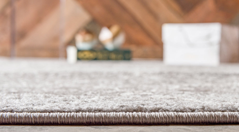 Unique Loom Light Gray Geometric Trellis Frieze 4' 0 x 6' 0 Area Rug