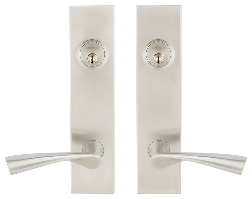 Breeze Lever, Tubular Entry, Double Cylinder, Satin Stainless Steel