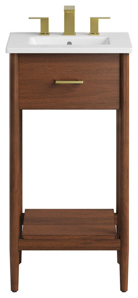 Zaire 18" Bathroom Vanity - Walnut White