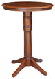 30" Round Top Pedestal Table, Espresso