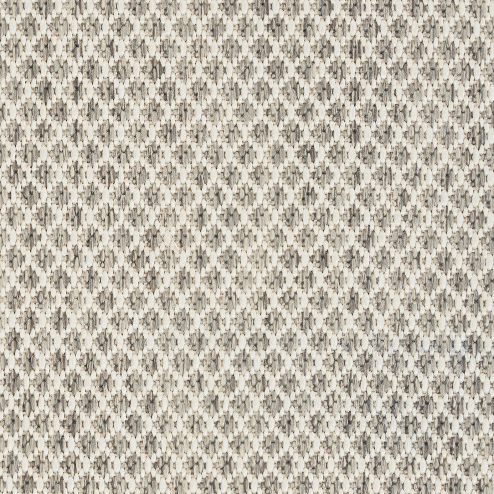 Nourison Courtyard 4' x Square Ivory/Silver Modern Rug
