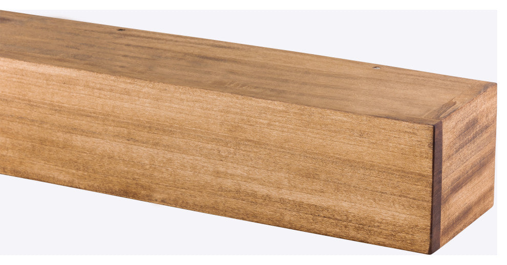 Modern Farmhouse Fireplace Mantels, Aged Oak, 72" L X 5.5" H X 6.25" D