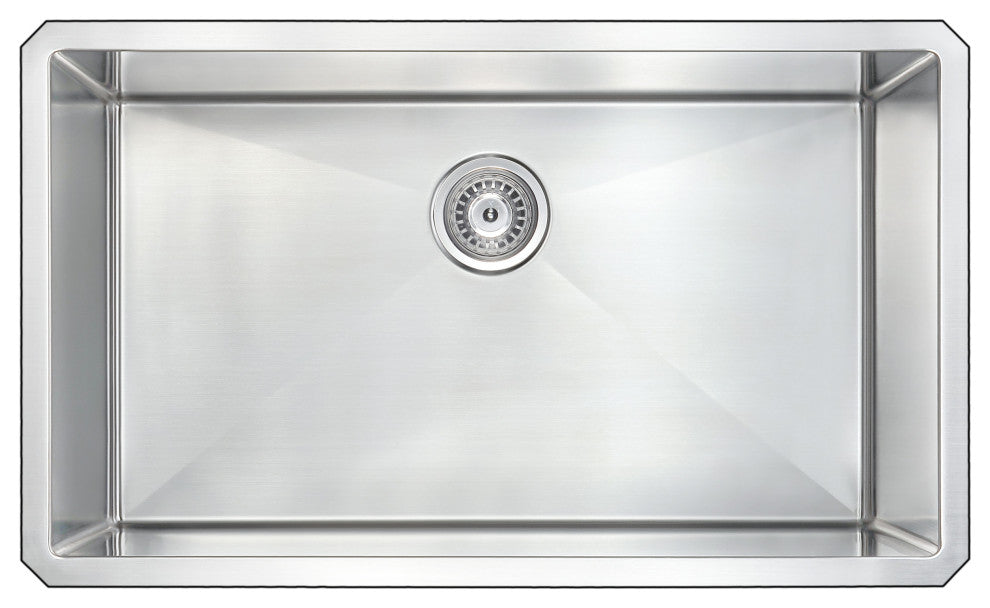 ANZZI Vanguard Series 32 in. Undermount Handmade Stainless Steel Kitchen Sink