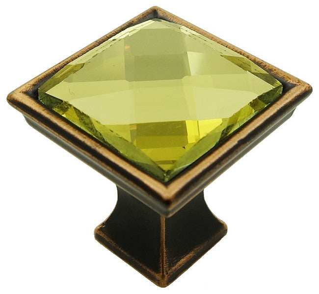 MultiFaceted Golden Topaz Oil Rubbed Bronze Madison Classic Knob