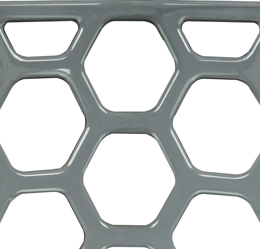 Leisuremod Dynamic HoneyComb Design Dining Chair, Transparent Black
