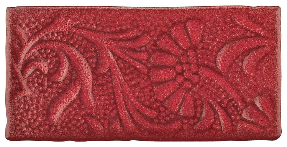 Antic Feelings Ceramic Subway Wall Tile, Red Moon