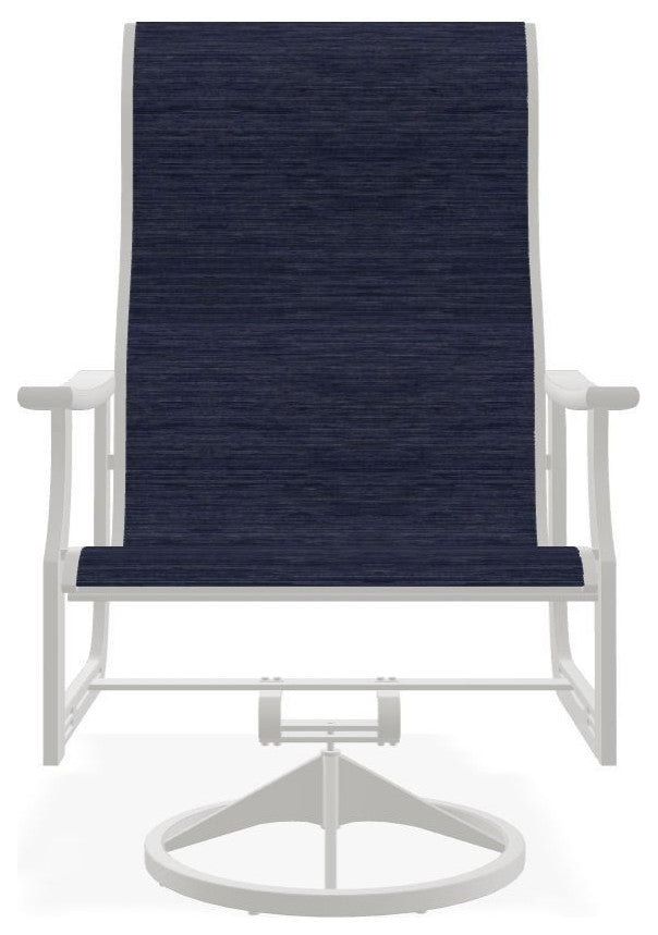 St. Catherine Sling Outdoor Supreme Swivel Rocker, Collect Indigo/Snow