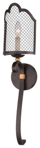 Cortona 1-Light Wall Sconce, French Bronze, Gold Highlights