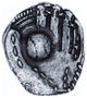 Baseball Glove With Ball Cabinet Knob, Pewter