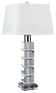 Beveled Crystal Square Table Lamp