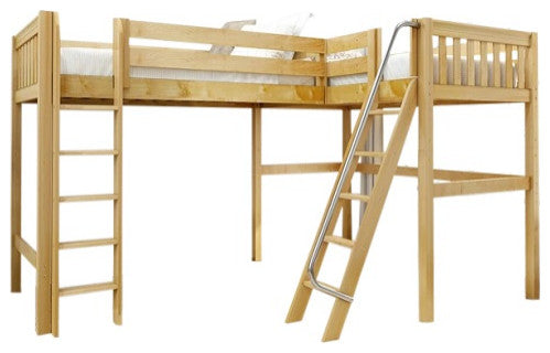 Hillcrest Twin Twin High Corner Beds, Natural