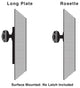 Single Meadows Plate With Meadows Knob, Oil-Rubbed Bronze