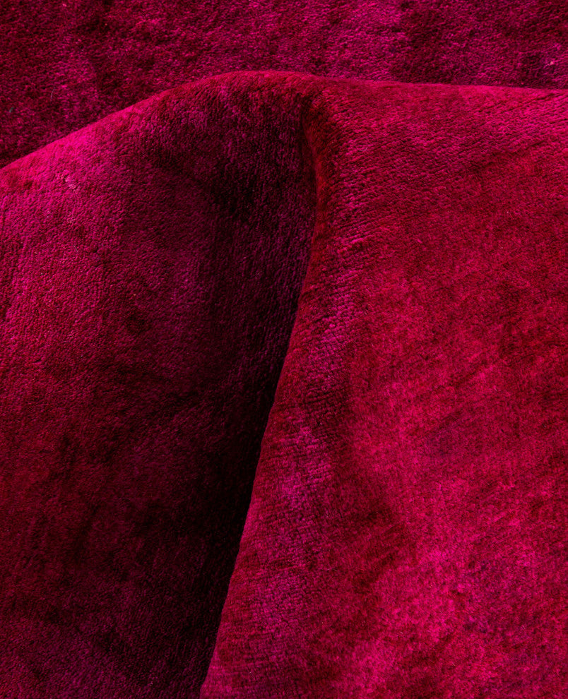 Overdyed One-of-a-Kind Hand-Knotted Area Rug Pink, 8' 2" x 8' 3"