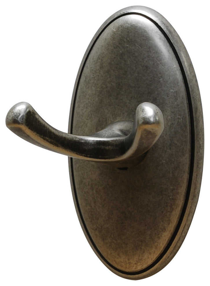 Addison Robe Hook, Aged Pewter