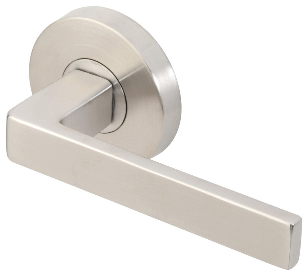 Tokyo Lever, Tubular Privacy, Backset, Satin Stainless Steel, 2-3/8" Backset