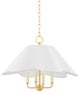 Rosanna 4 Light Chandelier, Aged Brass