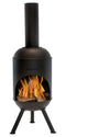 Sunnydaze Black Steel Outdoor Wood-Burning Backyard Chiminea Fire Pit, 5'