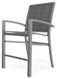 Kendall Sling Balcony Height Stackable Outdoor Stool, Destiny Steel/Graphite