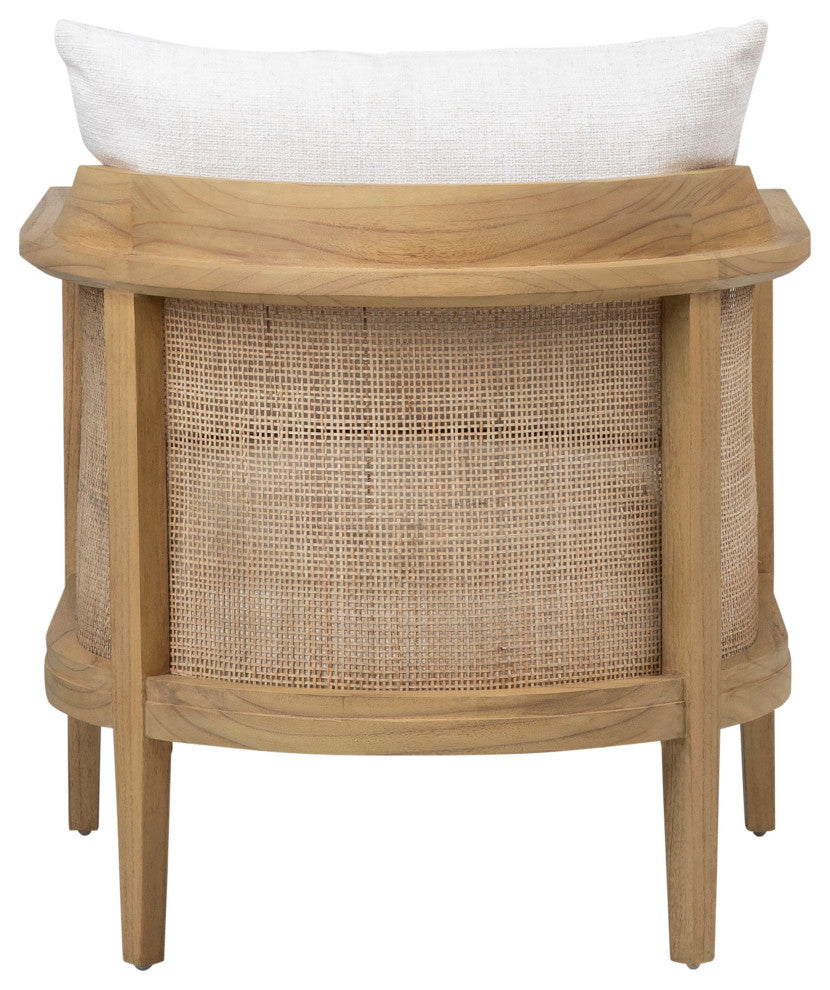 Madison Polyester Blend Upholstered Occasional Chair, Off-White