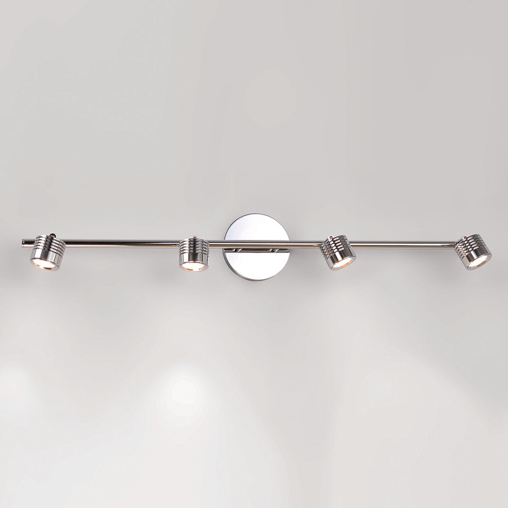 WAC Lighting Vector LED 4 Light Fixed Rail, Chrome