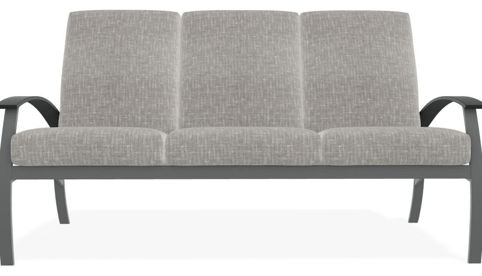 Belle Isle Cushion 3-Seat Outdoor Sofa, Hither Pewter/Graphite