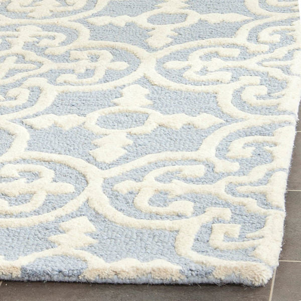 Safavieh Cambridge Cam133A Light Blue, Ivory Area Rug, 2'6" X 12'0"