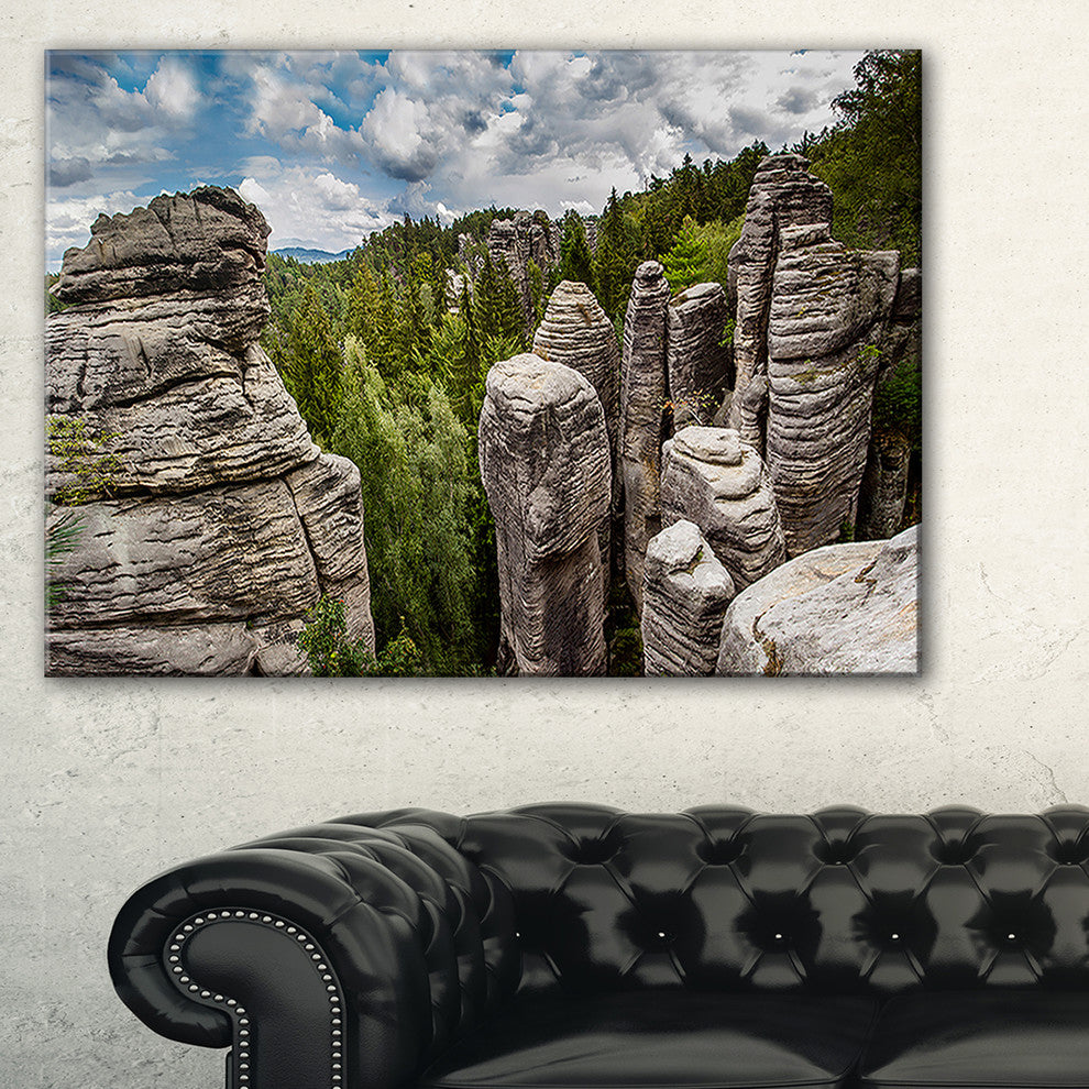 "Beautiful Rocks in Bohemian Paradise" Landscape Wall Art, 1 Panel, 60"x28"