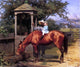 Seymour Joseph Guy A Watering Trough - 20" x 25" Premium Canvas Print