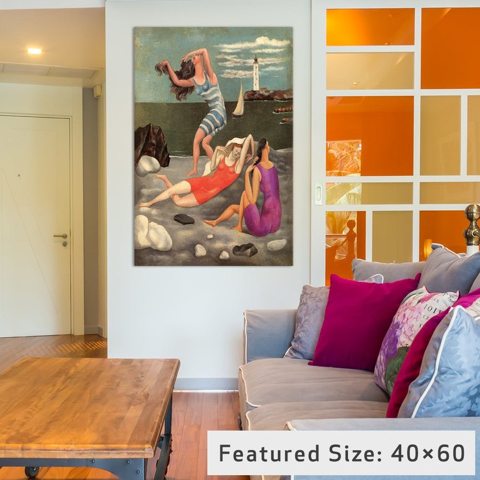 "The Bathers" Wrapped Canvas Art Print, 26x18x1.5