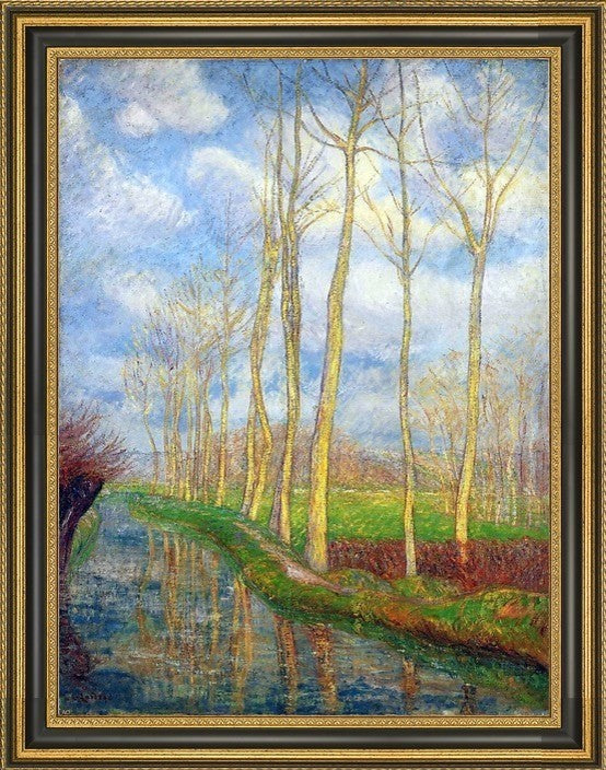 Gustave Loiseau Poplars Framed Premium Canvas Print, 18"x24"