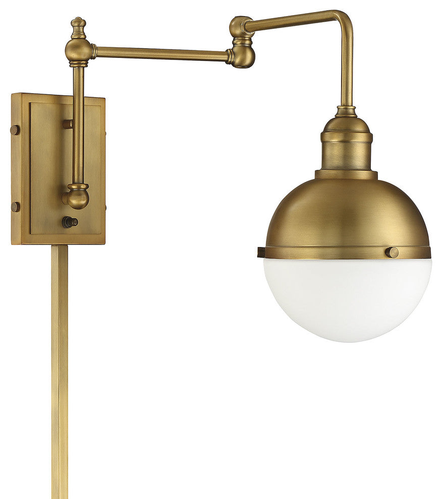 1-Light Wall Sconce, Brass