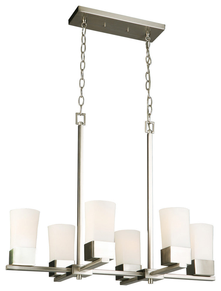 Ciara Springs 6 Light Pendant, Brushed Nickel