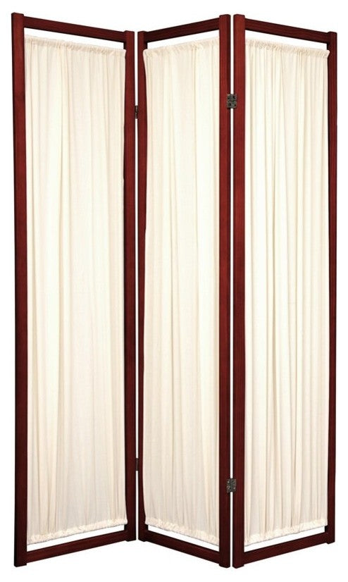 6' Tall Helsinki Shoji Screen, 3 Panel, Rosewood