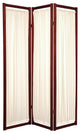 6' Tall Helsinki Shoji Screen, 3 Panel, Rosewood