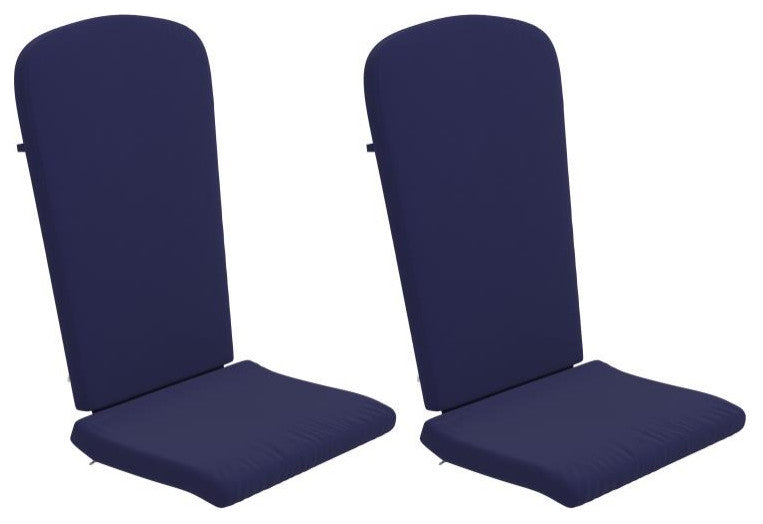 Charlestown Set of 2 All Weather High Back Adirondack Chair Cushions, Blue