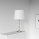 Vienna 1-Light Table Lamp With Crystal Column With White Shade