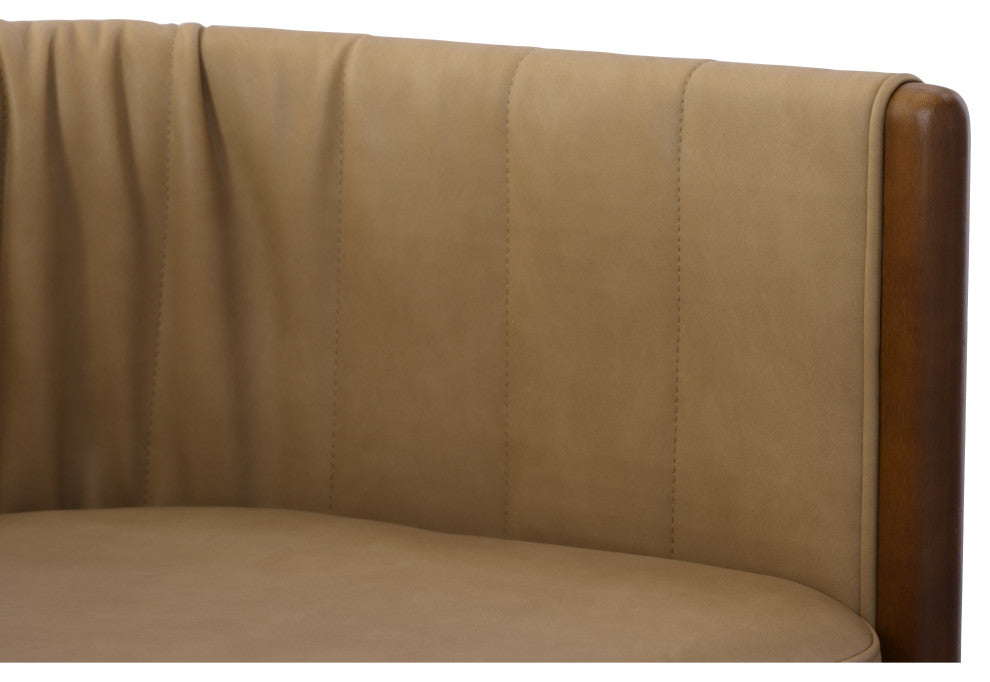 Modrest Elati Tan Vegan Leather Dining Chair
