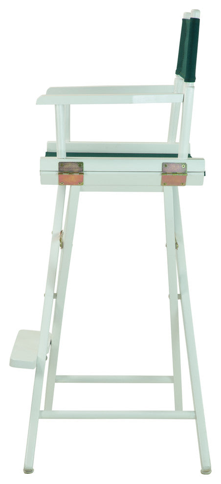 030" Director's Chair White Frame-Hunter Green Canvas