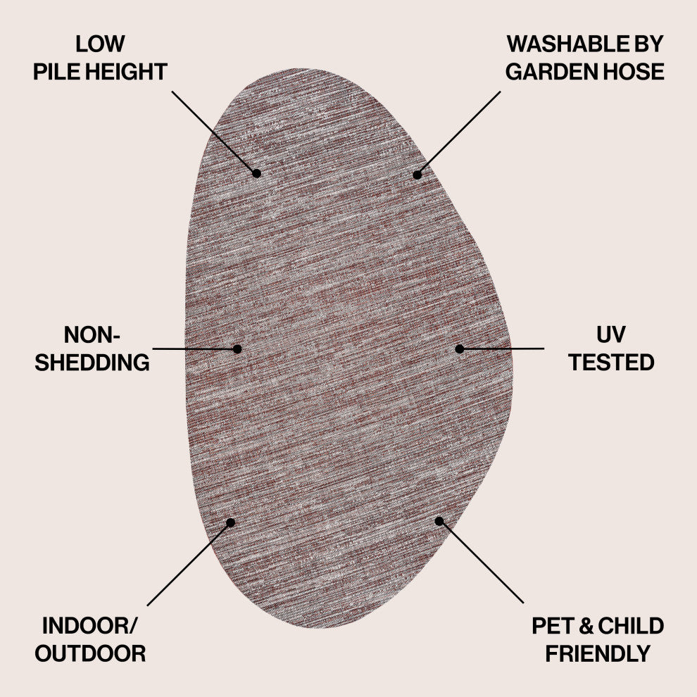 Callan Modern Rustic Abstract Indoor/Outdoor Shaped Area Rug