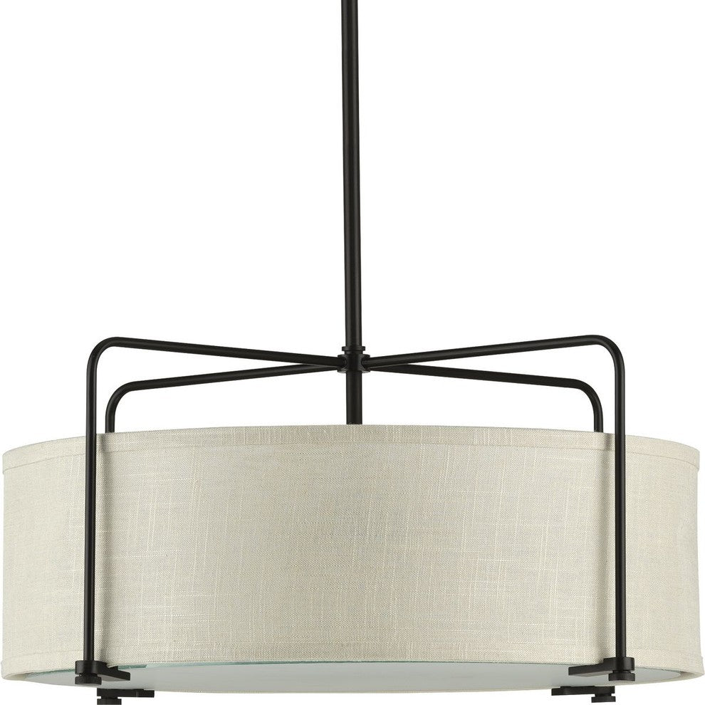 Kempsey Collection 3-Light Semi-Flush Convertible, Antique Bronze