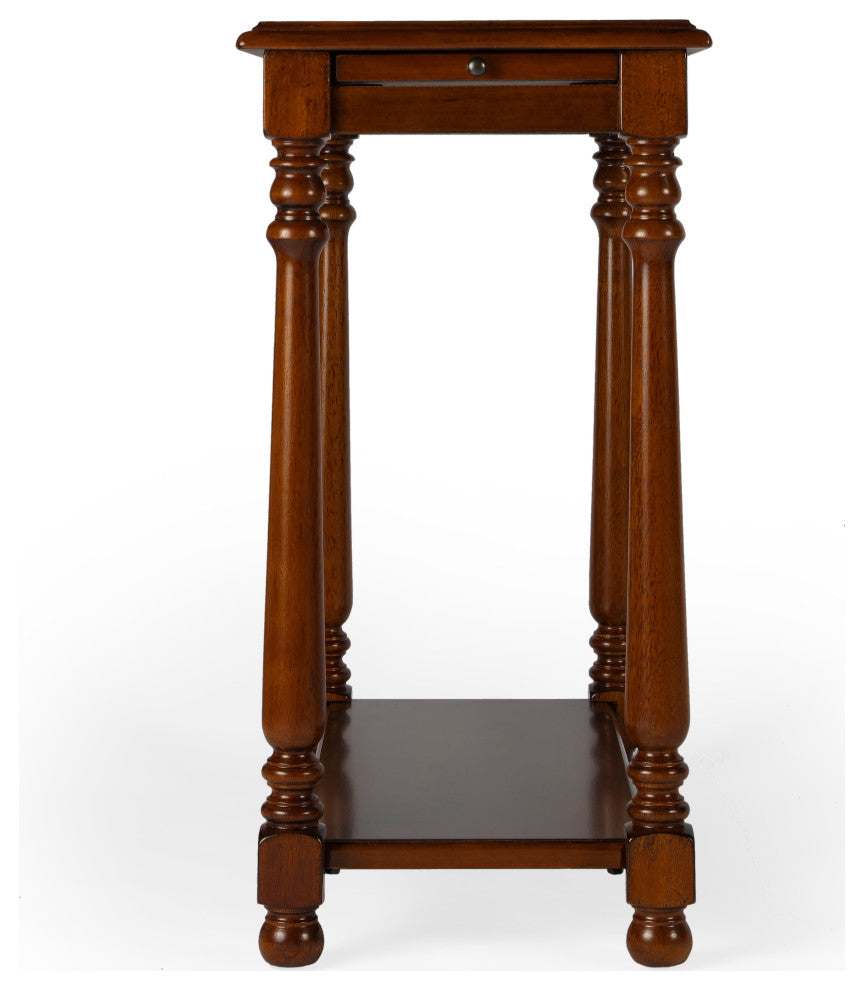 Devane Chairside Table, Medium Brown