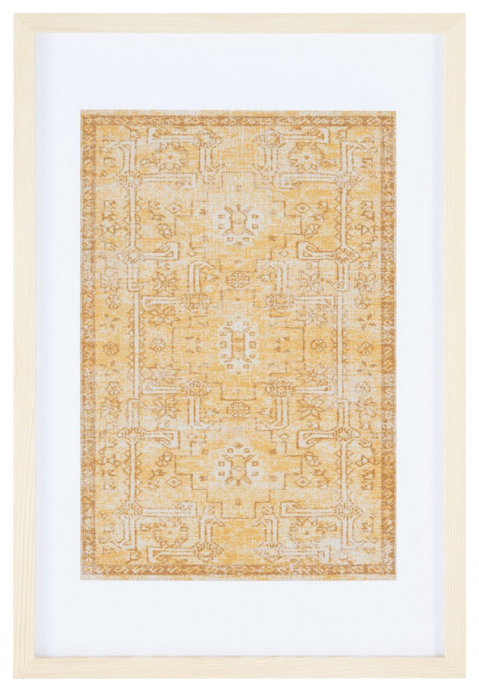 Safavieh Renaldi 25" Gold Framed Textile Wall Art