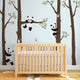 Trees With Pandas Wall Decal, Scheme A, 96" Tall Trees