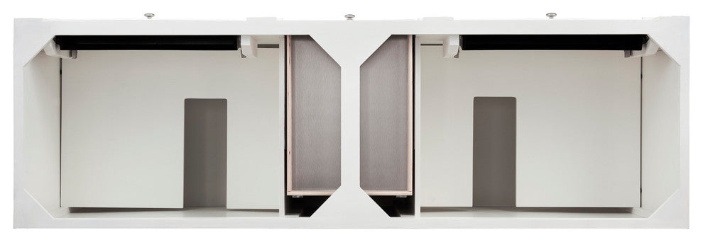 Bristol 72" Double Vanity Bright White, Arctic Fall Solid Surface