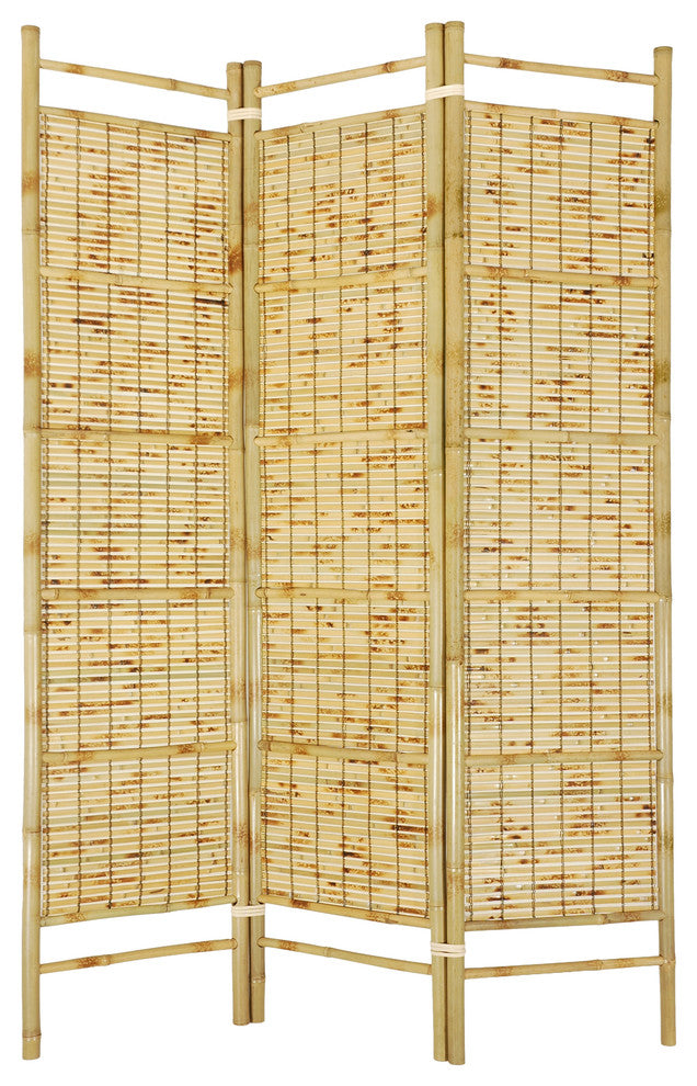 6' Tall Burnt Bamboo Shoji Screen